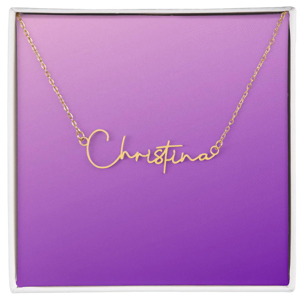 Personalized Signature Name Necklace