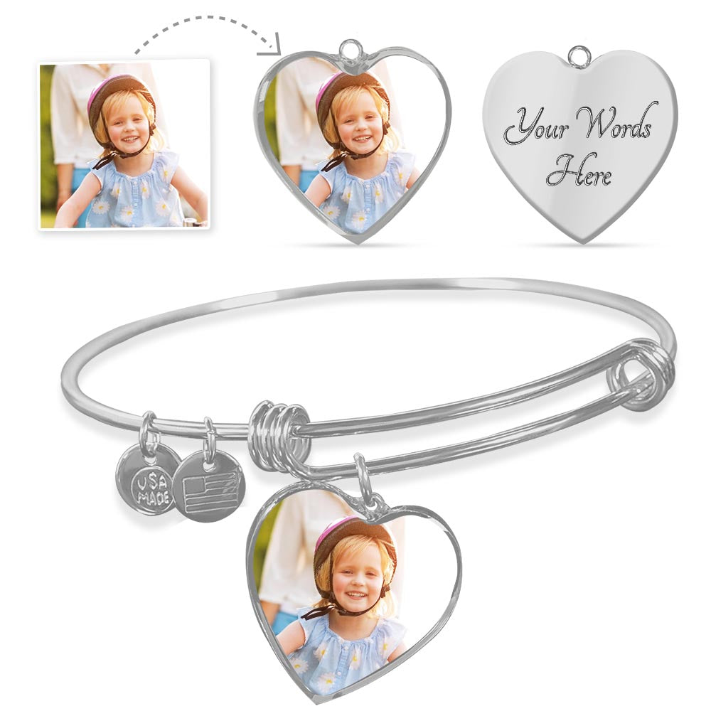 Heart Photo Bangle