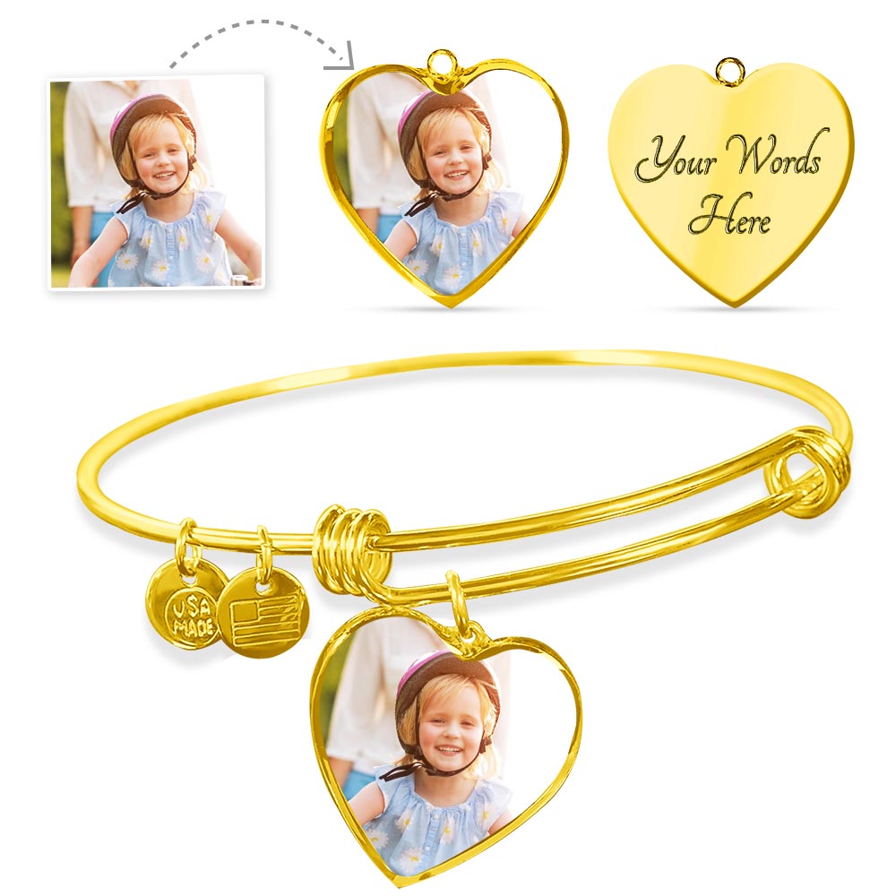 Heart Photo Bangle